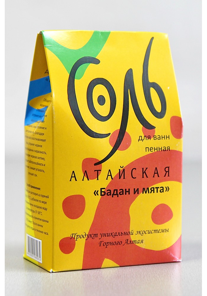 Соль для ванн Алтайская - "Бадан и мята" 0.6 кг