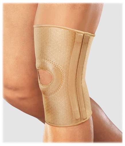 Бандаж на коленный сустав эластичный с ребрами жесткости RKN-103(M) Orlett