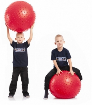 Мяч гимнастический с игольчатой поверхностью 65 см красный М-165 Тривес